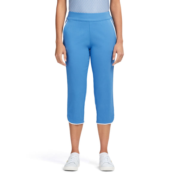 BILLIE PIPED SOLID CAPRI PANT - LITTLE BOY BLUE