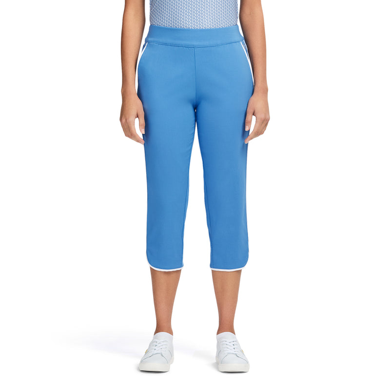 BILLIE PIPED SOLID CAPRI PANT - LITTLE BOY BLUE
