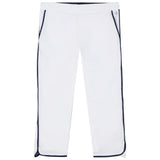 BILLIE PIPED SOLID CAPRI PANT - BRIGHT WHITE