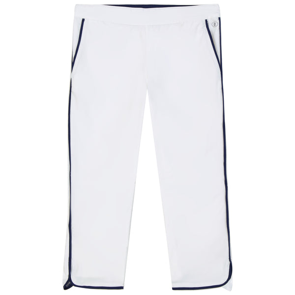 BILLIE PIPED SOLID CAPRI PANT - BRIGHT WHITE – IZOD