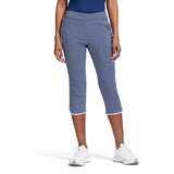 BILLIE PIPED PRINTED CAPRI PANT - MEDIEVAL BLUE