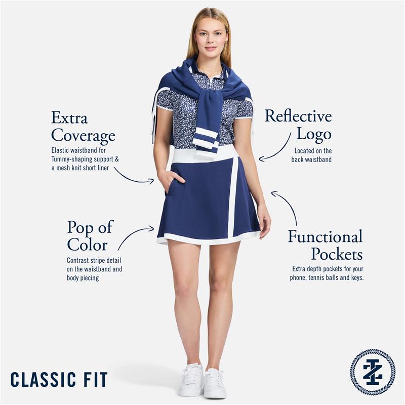 PENNY PULL ON SKORT - MEDIEVAL BLUE