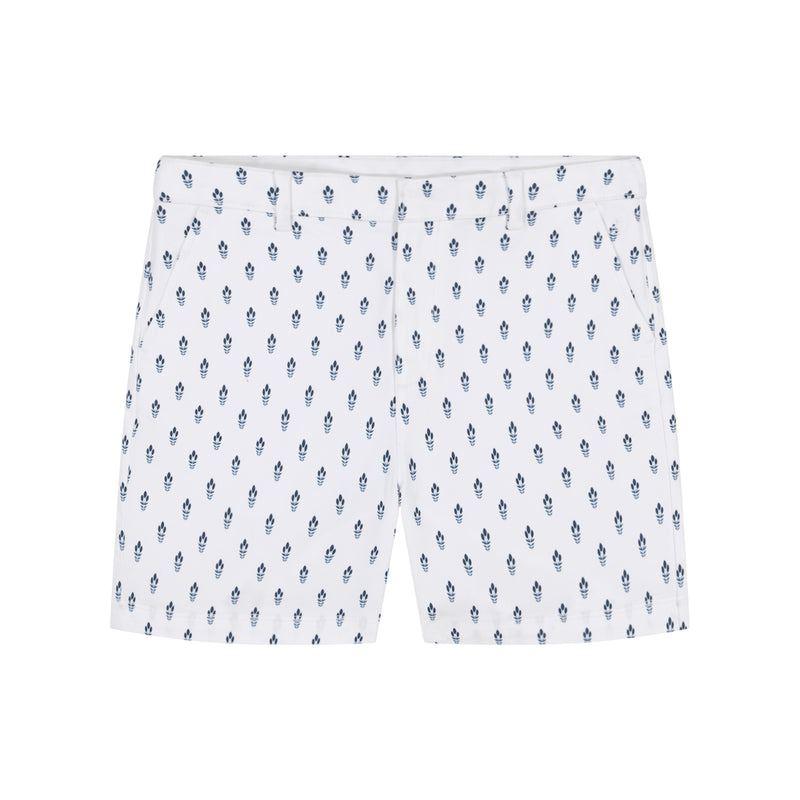 KRYSTINA PRINTED TWILL SHORT - BRIGHT WHITE