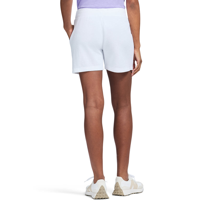 SHARA PULL-ON SLUB SHORT - BRIGHT WHITE