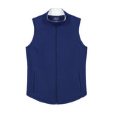 CASSIE PERFORMANCE STRETCH ZIP-UP ATHLETIC LIGHTWEIGHT VEST - MEDIEVAL BLUE
