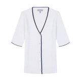CALISTA CABLE KNIT CARDIGAN - BRIGHT WHITE