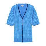 CALISTA CABLE KNIT CARDIGAN - LITTLE BOY BLUE