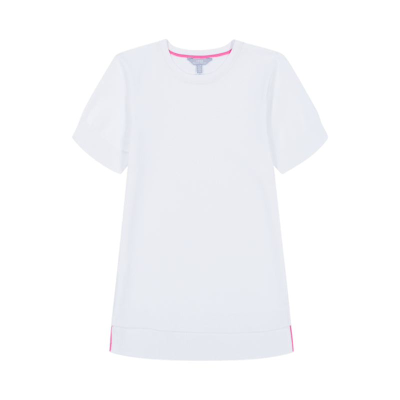 SKYLAR SHORT SLEEVE SWEATER TEE - BRIGHT WHITE