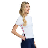 SKYLAR SHORT SLEEVE SWEATER TEE - BRIGHT WHITE