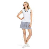 CALLIE CABLE KNIT VEST - BRIGHT WHITE