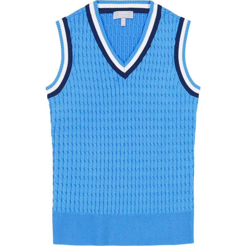 CALLIE CABLE KNIT VEST - LITTLE BOY BLUE