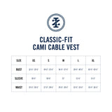 CAMI COLORBLOCK CABLE KNIT VEST - MEDIEVAL BLUE