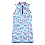 LOLA PERFORMANCE STRETCH ZIP ATHLETIC DRESS - BRIGHT WHITE