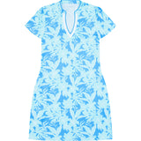 SARA PRINTED SHORT SLEEVE DRESS - LITTLE BOY BLUE