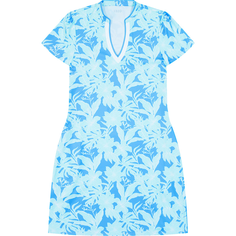 SARA PRINTED SHORT SLEEVE DRESS - LITTLE BOY BLUE