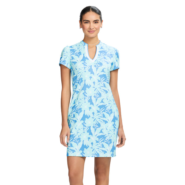 SARA PRINTED SHORT SLEEVE DRESS - LITTLE BOY BLUE