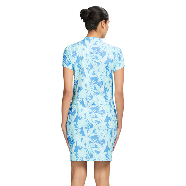SARA PRINTED SHORT SLEEVE DRESS - LITTLE BOY BLUE
