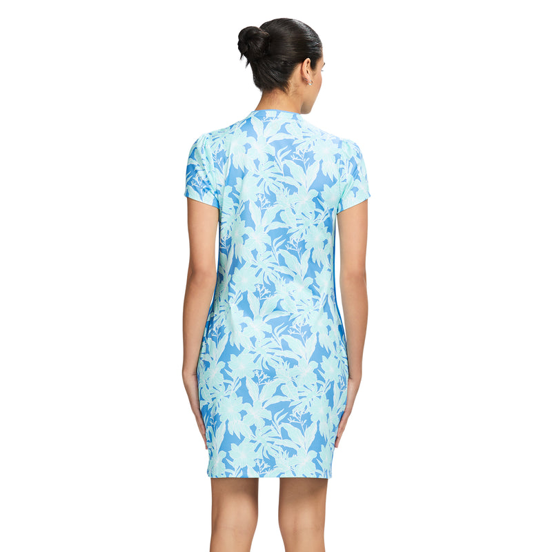 SARA PRINTED SHORT SLEEVE DRESS - LITTLE BOY BLUE