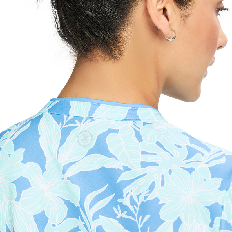 SARA PRINTED SHORT SLEEVE DRESS - LITTLE BOY BLUE