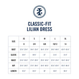 LILIAN PIPED A-LINE DRESS - MEDIEVAL BLUE