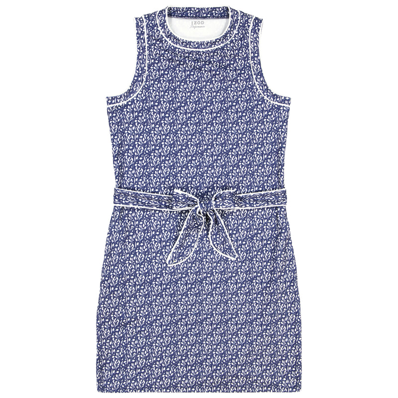 LILIAN PIPED A-LINE DRESS - MEDIEVAL BLUE