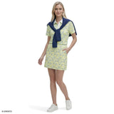 ALLY PRINTED S/S POLO - YARROW