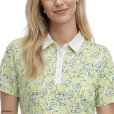 ALLY PRINTED S/S POLO - YARROW