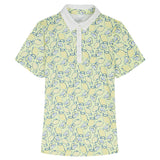 ALLY PRINTED S/S POLO - YARROW