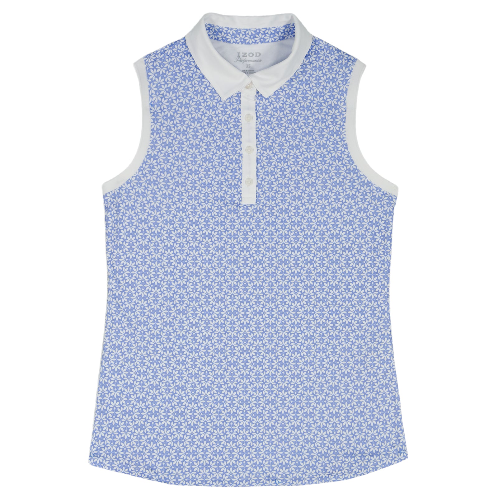 ALLY PRINTED SLEEVELESS POLO - HYDRANGEA – IZOD