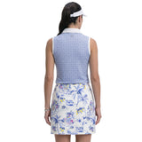 ALLY SLEEVELESS PRINTED POLO - HYDRANGEA