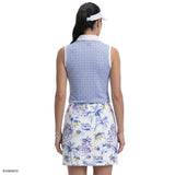 ALLY PRINTED SLEEVELESS POLO - HYDRANGEA