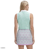 ALLY PRINTED SLEEVELESS POLO - YUCCA