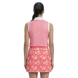 ALLY SLEEVELESS PRINTED POLO - PRISM PINK