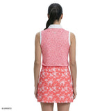 ALLY PRINTED SLEEVELESS POLO - PRISM PINK