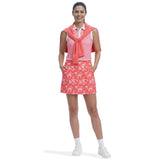 ALLY SLEEVELESS PRINTED POLO - PRISM PINK