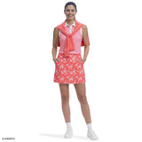 ALLY PRINTED SLEEVELESS POLO - PRISM PINK