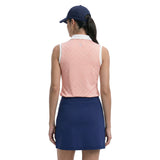 ALLY SLEEVELESS PRINTED POLO - FRESH SALMON