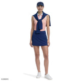 ALLY PRINTED SLEEVELESS POLO - FRESH SALMON