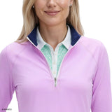 PALOMA 1/4 ZIP PULLOVER - SHEER LILAC