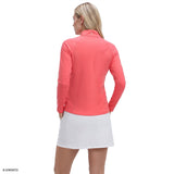 PALOMA 1/4 ZIP PULLOVER - SUGAR CORAL