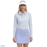 PALOMA PRINTED 1/4 ZIP PULLOVER - BRIGHT WHITE