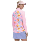 PALOMA PRINTED 1/4 ZIP PULLOVER - PRISM PINK