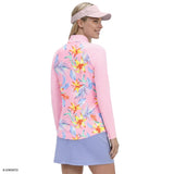 PALOMA PRINTED 1/4 ZIP PULLOVER - PRISM PINK