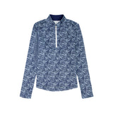 PALOMA PRINTED 1/4 ZIP PULLOVER - MEDIEVAL BLUE