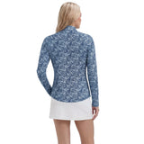 PALOMA PRINTED 1/4 ZIP PULLOVER - MEDIEVAL BLUE