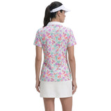 ALLY PRINTED S/S POLO - BRIGHT WHITE