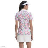 ALLY PRINTED S/S POLO - BRIGHT WHITE
