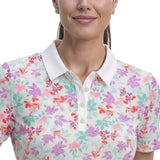 ALLY PRINTED S/S POLO - BRIGHT WHITE