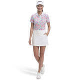 ALLY PRINTED S/S POLO - BRIGHT WHITE