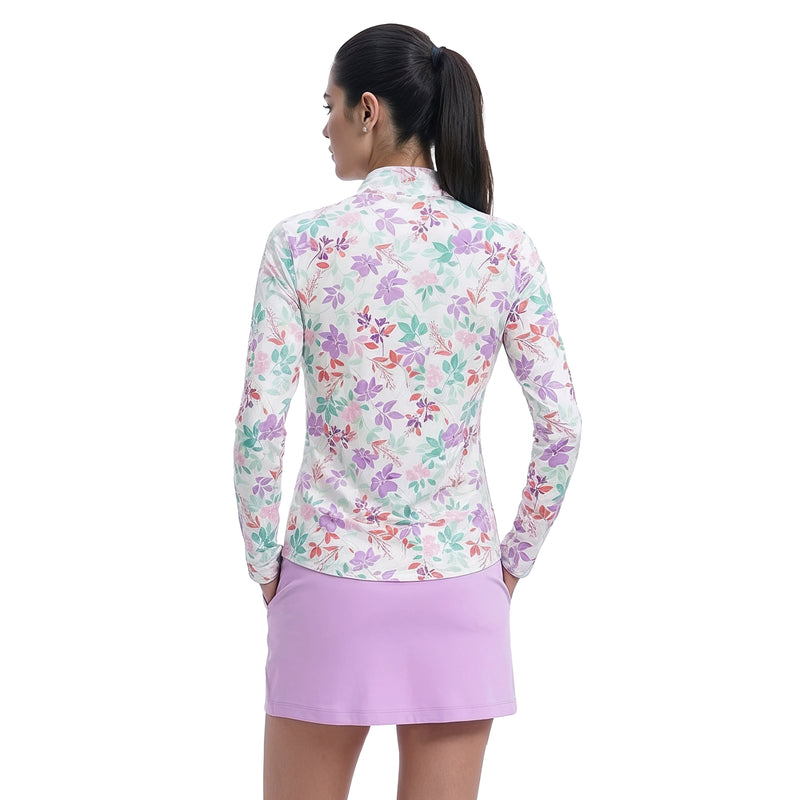 パステルメロディ PALOMA PRINTED 1/4 ZIP PULLOVER - BRIGHT WHITE – IZOD